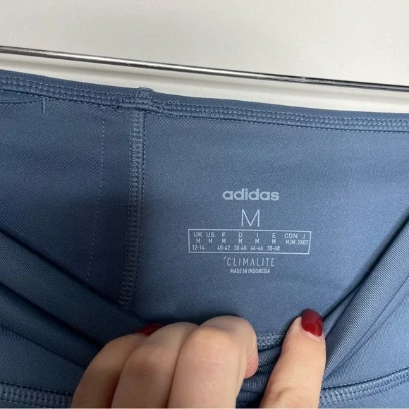 Adidas climalite leggings‎ blue with white stripes size medium - Picture 3 of 5